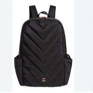 SWEATY BETTY Icon Quilted Black Backpack